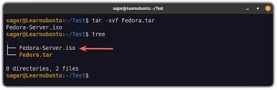untar files in ubuntu