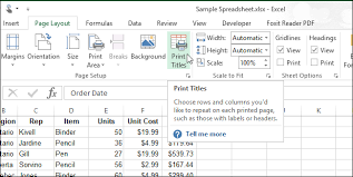 How To Repeat Specific Rows Or Columns On Every Printed Page