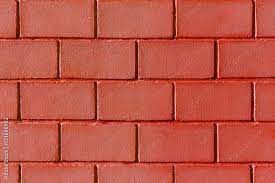 Red Paint Wall Brick Blocks Exterior