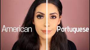 american vs portuguese makeup tutorial