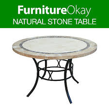 stone outdoor dining table 120cm round