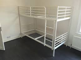 ikea tromso white metal bunk bed frame
