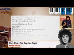 leo sayer piano backing track with