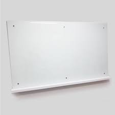 Wall Hung Glass Whiteboard With Marker Tray