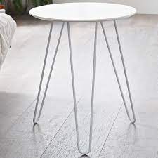 Malvern Hairpin Leg Side Table White