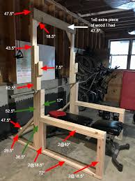 i built a bench press squat rack with