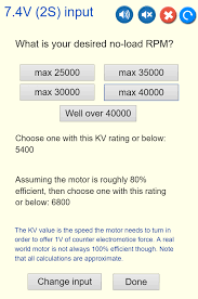 kv rpm calculator rcpress