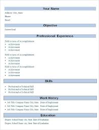 Simple Format Of Resume For Fresher
