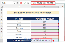 multiple percenes in excel