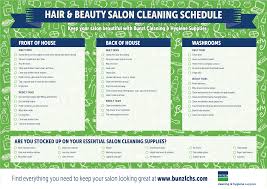 Hair And Beauty Salons Cleaning Schedule And Supply Template