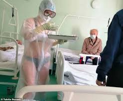 1 post • page 1 of 1. Nurse Disciplined After Wearing Only Lingerie Under See Through Ppe Gown In Russia Daily Mail Online
