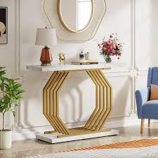 Faux Marble Entryway Table Sofa Table