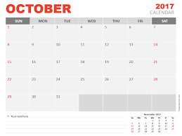 October 2017 Powerpoint Calendar Presentationgo Com