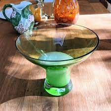 Blown Glass Bowl Emerald