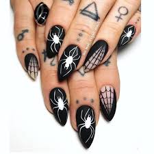 spiderweb halloween nails sonailicious
