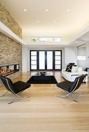 75 white bamboo floor living room ideas
