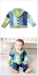 Shawl Collar Baby Cardigan Free Pattern