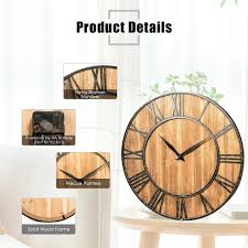 30 Inch Round Wall Clock Decorative