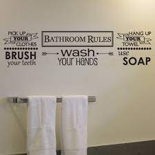 Bathroom Rules Vinyl Wall Decal Pick