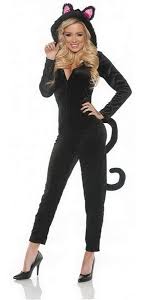 black cat jumpsuit costume m