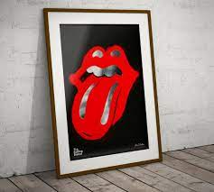rolling stones tongue lips poster