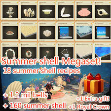 Where can i buy a royal crown in animal crossing? Animal Crossing All 18 Summer Shell Diy Recipes 160 Shell Fast Delivery Ebay