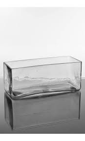 Rectangular Glass Vase Clear