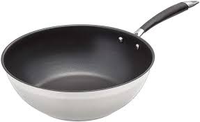 Oxo good grips pro nonstick dishwasher safe black frying pan, 12 buy now amazon.com. Buy Amazonbasics Stainless Steel Triply Non Stick Wok Pan Frying Pan With Induction Base 28cm Online At Low Prices In India Amazon In