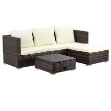 outsunny 4 seater rattan garden