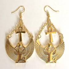 ancient egyptian earrings gold
