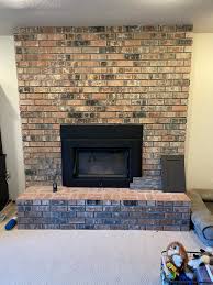 Brick Fireplace Stacked Stone Or Leave
