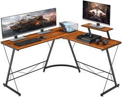Made by springfield furniture works inc. Mr Ironstone L Shaped Desk 50 8 Computer Corner Desk Home Gaming Desk Office Writing Workstation With Large Monitor Stand Space Saving Easy To Assemble Vintage Walmart Com Walmart Com