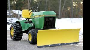 john deere 400 garden tractor snow