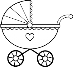 Dolly crib coloring pages l nursery room drawing pages to. Baby Bottle Clip Art Black And White Crib Clipart Black Baby Stroller Coloring Page 940x869 Png Clipart Download