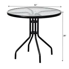 Round Metal Outdoor Dining Table