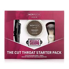 menrock cut throat shaving gift set