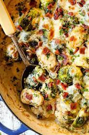creamy brusels sprouts with bacon how