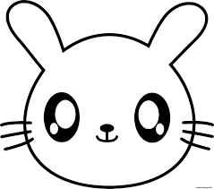 Coloriage lapins style kawai sur hugolescargotcom. Coloriage Lapin Kawaii Avec De Gros Yeux Dessin Lapin A Imprimer