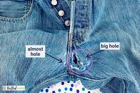 How to Fix Crotch Holes in Jeans - The Ruffled Purse®