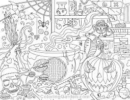 Beautiful witch spelling with scrolling magic. Pin On Adult Coloring Pages At Coloringgarden Com