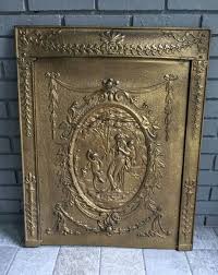 Antique Iron Fireplace Cover Frame