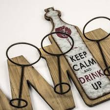 Keep Calm Wine Rack Bottle Holder