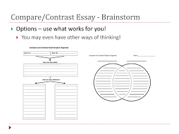 compare contrast essay brainstorm ppt compare contrast essay brainstorm