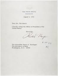 A letter to the president of a college is basically a business letter. File Letter Of Resignation Of Richard M Nixon 1974 Jpg Wikipedia