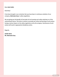 free safety letter template