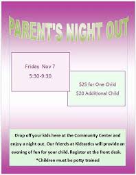 Parents Night Out Flyer Templates By Kinzishots Latter