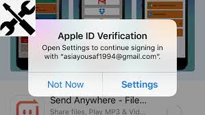 stop apple id verification pop up