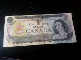 1973 Canadian One Dollar Bills Special Serial Number