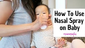 how to saline nasal spray baby s nose