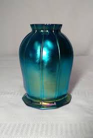 Art Glass Shade Blue Squash Blossom 2 1